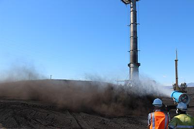 雾炮降尘器使用现场